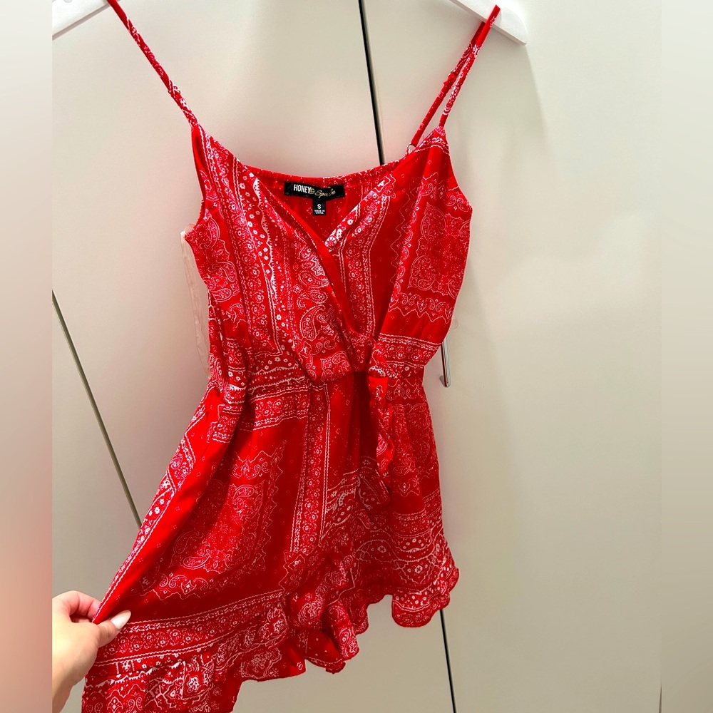 SMALL FRANCESCA’S RED ROMPER